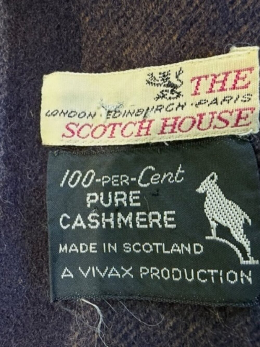 The Scotch House Pure Cashmere Unisex Plaid Scarf. - Picture 5 of 10